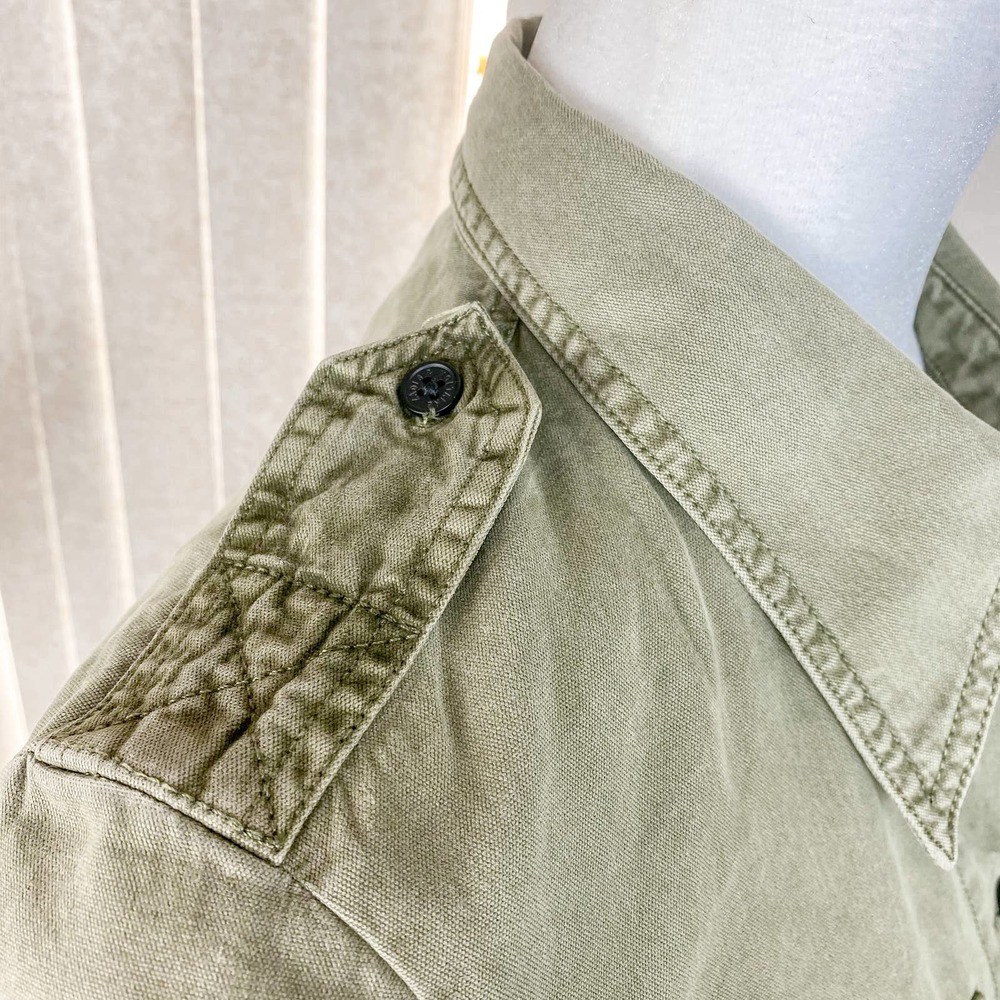 Zadig and Voltaire Toast Mili Green Military Shacket Shirt Size XS - Picture 10 of 14